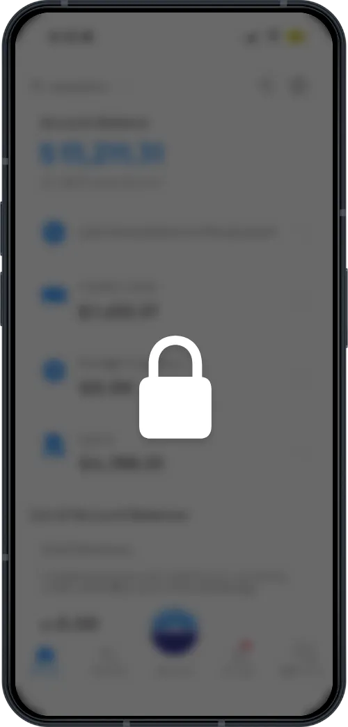 Privacy Focused feature showing a phone screen with the Cleared app’s privacy settings and a message about data security