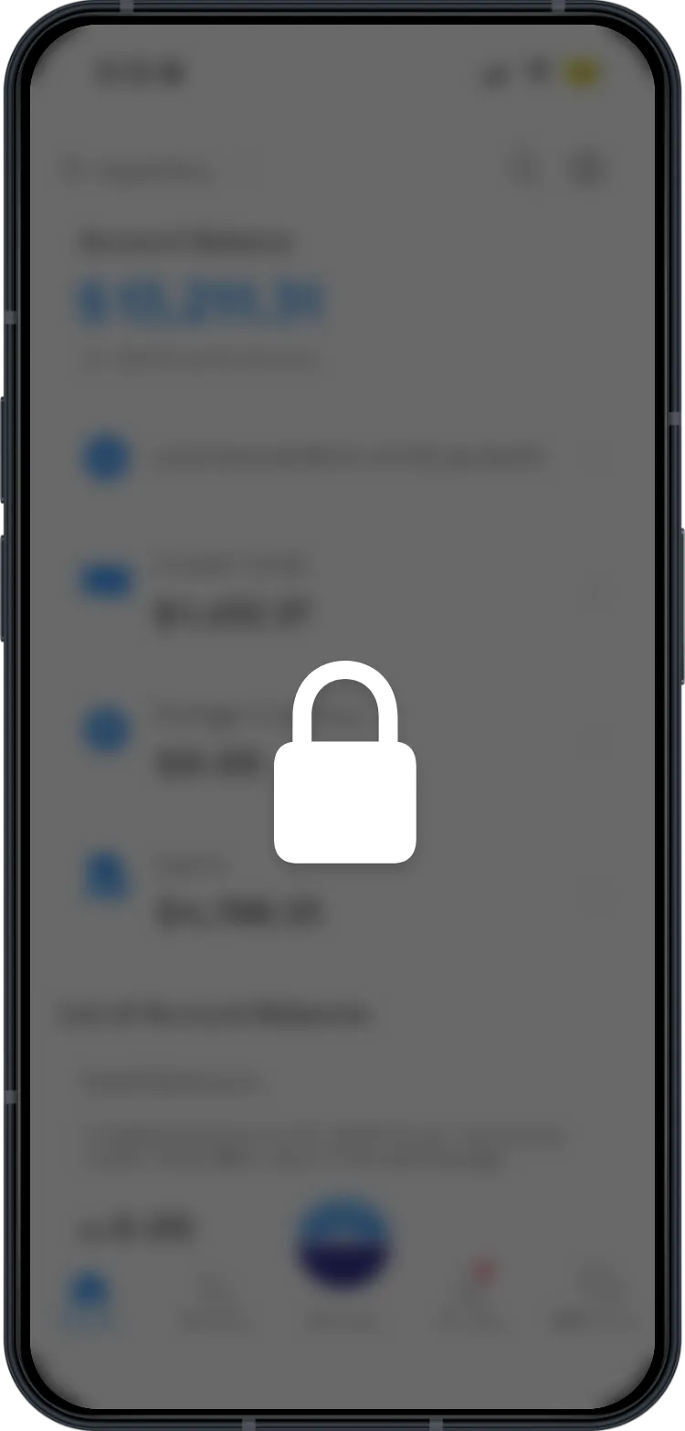 Privacy-First Design feature showing a phone screen with the Cleared app’s privacy settings and a message about data security