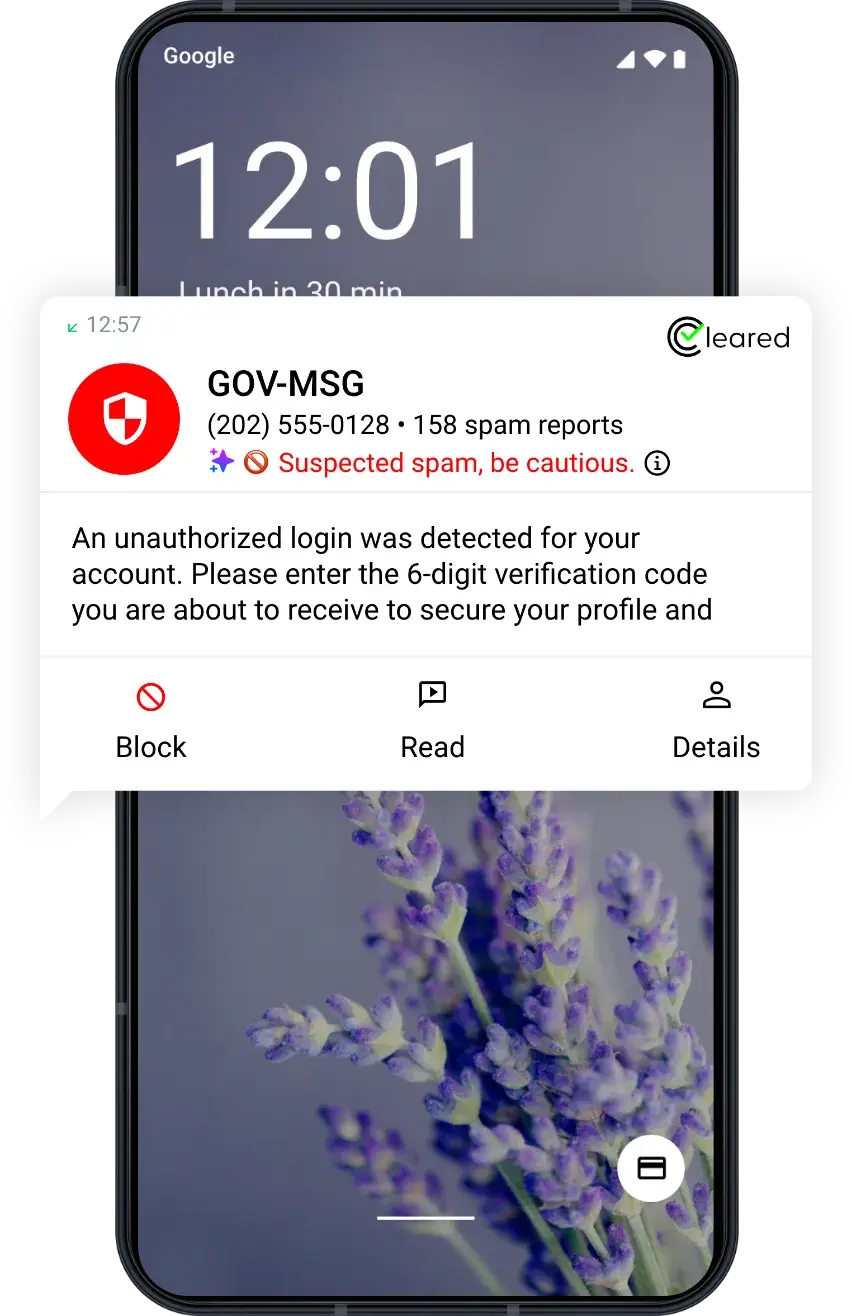 Cleared SDK spam blocking features — scam call detection and malicious SMS filtering